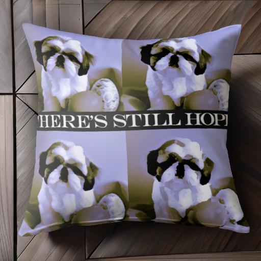 ボール ペキニーズ クッションカバー 45×45cm アニマル柄 おしゃれ 可愛い クッション本体付き 正方形 犬ファン