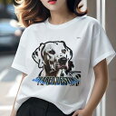 Tシャツ レディース 犬ファン 半袖 春夏 犬柄 プリント カジュアル かわいい 人間用 フィットネス ダンス テキスト ダルメシアン シェアード・デスティニー