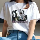 Tシャツ レディース 犬ファン 半袖 春夏 犬柄 プリント カジュアル かわいい 人間用 フィットネス ダンス テキスト ダルメシアン(4)