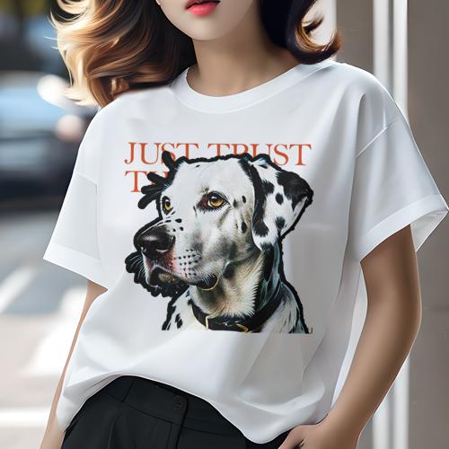 Tシャツ レディース 犬ファン 半袖 春夏 犬柄 プリント カジュアル かわいい 人間用 フィットネス ダンス テキスト ダルメシアン Tシャツ レディース 犬ファン 半袖 春夏 犬柄 プリント カジュアル かわいい 人間用 フィットネス ダンス テキスト ダルメシアン