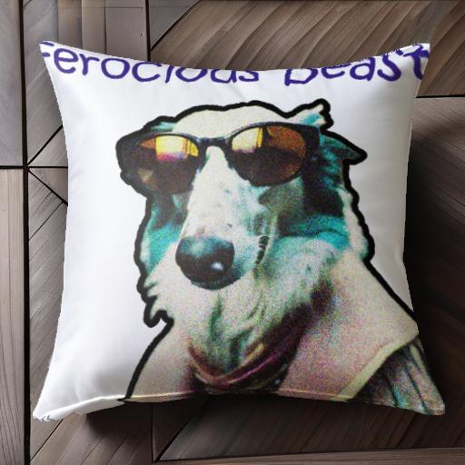 サングラス マント ファッション イケメン クッションカバー 45×45cm アニマル柄 おしゃれ 可愛い クッション本体付き 正方形 犬ファン