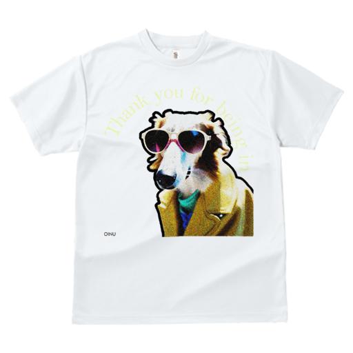 Tシャツ レディース 犬ファン 半袖 春夏 犬柄 プリント カジュアル かわいい 人間用 フィットネス ダンス サングラス ボルゾイ コート テキスト メッセージ