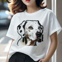 Tシャツ レディース 犬ファン 半袖 春夏 犬柄 プリント カジュアル かわいい 人間用 フィットネス ダンス カラフル ダルメシアン アート ポップアート 犬の顔 ポップ調(4)