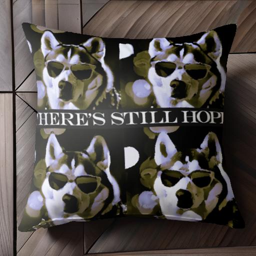 サングラス シベリアンハスキー 希望 カッコいい 犬 メガネ クッションカバー 45×45cm アニマル柄 おしゃれ 可愛い クッション本体付き 正方形 犬ファン