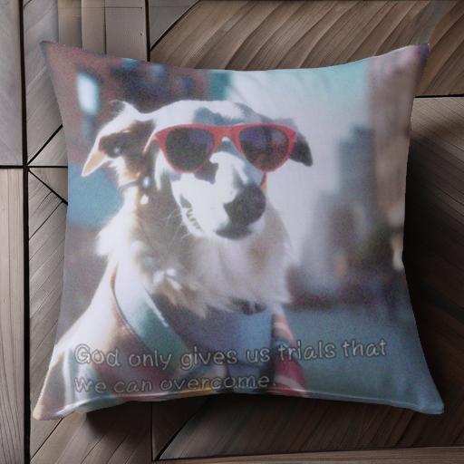 サングラス ボーダーコリー 都市 街 風景 アクセサリー クッションカバー 45×45cm アニマル柄 おしゃれ..