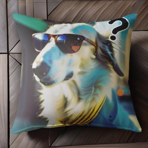 サングラス サルキー 衣装 クッションカバー 45×45cm アニマル柄 おしゃれ 可愛い クッション本体付き ..