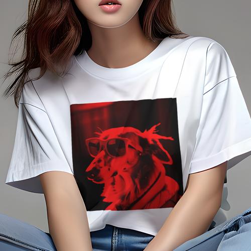 Tシャツ レディース 犬ファン 半袖 春夏 犬柄 プリント カジュアル かわいい 人間用 フィットネス ダン..