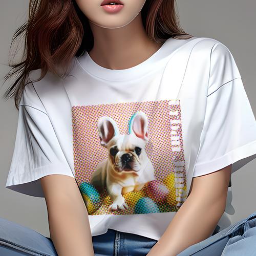 Tシャツ レディース 犬ファン 半袖 春夏 犬柄 プリント カジュアル かわいい 人間用 フィットネス ダンス ドット フレンチブルドッグ カラフル アート Tシャツ レディース 犬ファン 半袖 春夏 犬柄 プリント カジュアル かわいい 人間用 フィットネス ダンス ドット フレンチブルドッグ カラフル アート