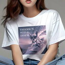 Tシャツ レディース 犬ファン 半袖 春夏 犬柄 プリント カジュアル かわいい 人間用 フィットネス ダンス サングラス チワワ サーフィン 波 テキスト(4)