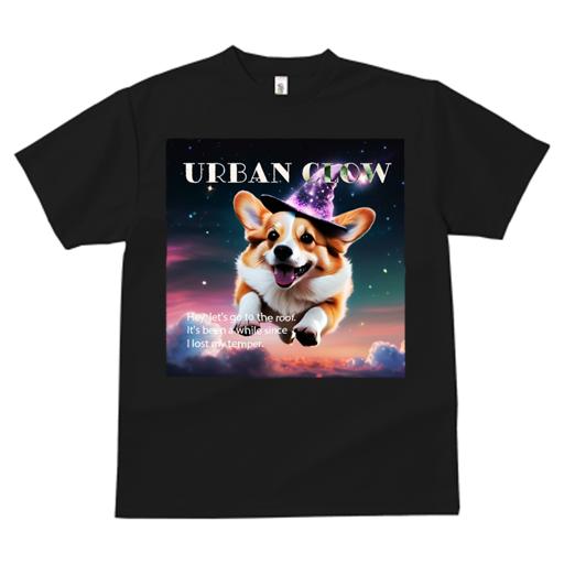 Tシャツ レディース 犬ファン 半袖 春夏 犬柄 プリント カジュアル かわいい 人間用 フィットネス ダンス 魔法の帽子 コーギー 星 夜空