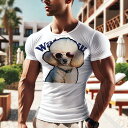 Tシャツ メンズ キッズ 犬ファン 半袖 春夏 犬柄 プリント カジュアル かわいい 人間用 フィットネス ダンス サングラス プードル おしゃれ 面白い(4)