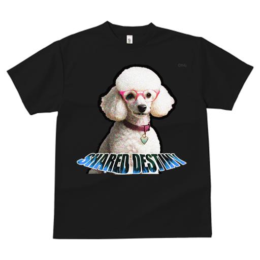 Tシャツ レディース 犬ファン 半袖 春夏 犬柄 プリント カジュアル かわいい 人間用 フィットネス ダンス メガネ プードル ハートのネックレス