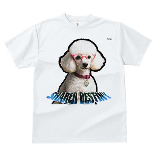 Tシャツ レディース 犬ファン 半袖 春夏 犬柄 プリント カジュアル かわいい 人間用 フィットネス ダンス メガネ プードル ハートのネックレス
