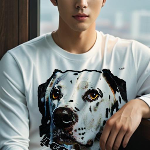 長袖Tシャツ 人間用 メンズ 秋春夏 プリント レジャー アウトドア カジュアル かわいい 犬ファン 文字 ダルメシアン
