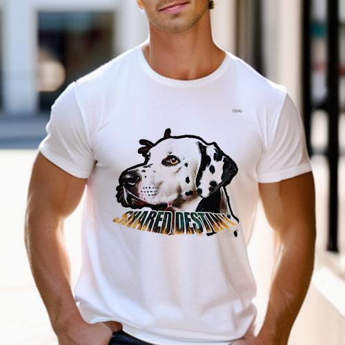 Tシャツ メンズ キッズ 犬ファン 半袖 春夏 犬柄 プリント カジュアル かわいい 人間用 フィットネス ダンス テキスト ダルメシアン 柄