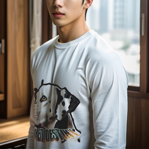 長袖Tシャツ 人間用 メンズ 秋春夏 プリント レジャー アウトドア カジュアル かわいい 犬ファン テキスト ダルメシアン 柄