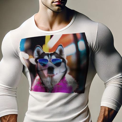 長袖Tシャツ 人間用 メンズ 秋春夏 プリント レジャー アウトドア カジュアル かわいい 犬ファン サングラス シベリアンハスキー 洋服 夜 明かり