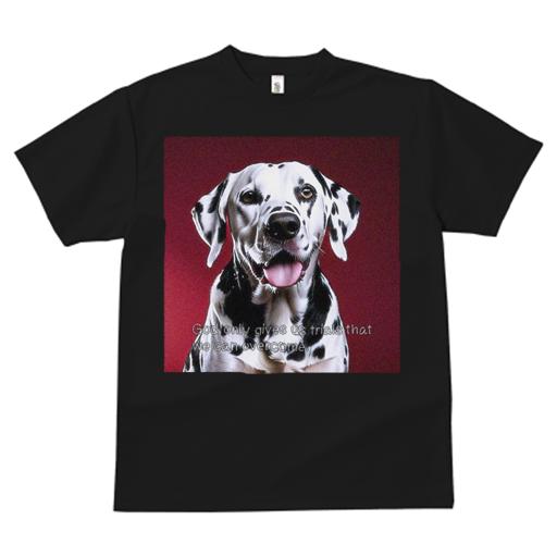 Tシャツ レディース 犬ファン 半袖 春夏 犬柄 プリント カジュアル かわいい 人間用 フィットネス ダンス 赤い背景 ダルメシアン 立ち耳 黒い斑点