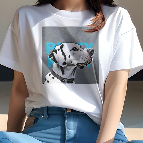 Tシャツ レディース 犬ファン 半袖 春夏 犬柄 プリント カジュアル かわいい 人間用 フィットネス ダンス パーティー ダルメシアン かわいい ドッグカラー Tシャツ レディース 犬ファン 半袖 春夏 犬柄 プリント カジュアル かわいい 人間用 フィットネス ダンス パーティー ダルメシアン かわいい ドッグカラー