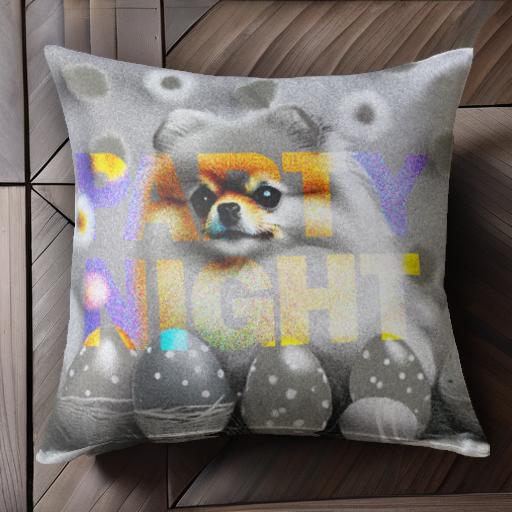 イースターエッグ ポメラニアン パーティーデコレーション クッションカバー 45×45cm アニマル柄 おしゃれ 可愛い クッション本体付き 正方形 犬ファン イースターエッグ ポメラニアン パーティーデコレーション クッションカバー 45×45cm アニマル柄 おしゃれ 可愛い クッション本体付き 正方形 犬ファン