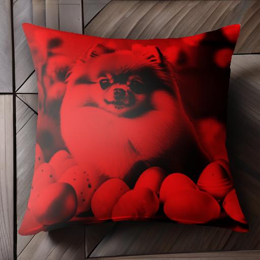 卵 ポメラニアン 赤色 クッションカ