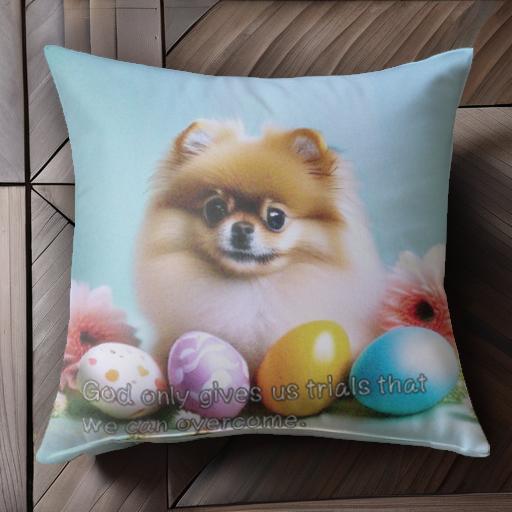 イースターエッグ ポメラニアン 花 