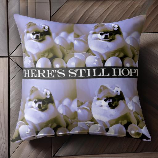 卵 ポメラニアン テキスト クッショ