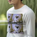 長袖Tシャツ 人間用 メンズ 秋春夏 プリント レジャー アウトドア カジュアル かわいい 犬ファン たまご その他 希望 ポジティブ 動物フィギュア