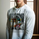 長袖Tシャツ 人間用 メンズ 秋春夏 プリント レジャー アウトドア カジュアル かわいい 犬ファン たまご ポメラニアン バスケット テキスト
