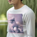 長袖Tシャツ 人間用 メンズ 秋春夏 プリント レジャー アウトドア カジュアル かわいい 犬ファン サングラス ポメラニアン たまご 希望