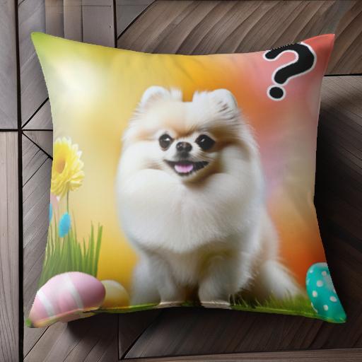 花 ポメラニアン 草 イースターエッグ 不思議 クッションカバー 45×45cm アニマル柄 おしゃれ 可愛い クッション本体付き 正方形 犬ファン 花 ポメラニアン 草 イースターエッグ 不思議 クッションカバー 45×45cm アニマル柄 おしゃれ 可愛い クッション本体付き 正方形 犬ファン