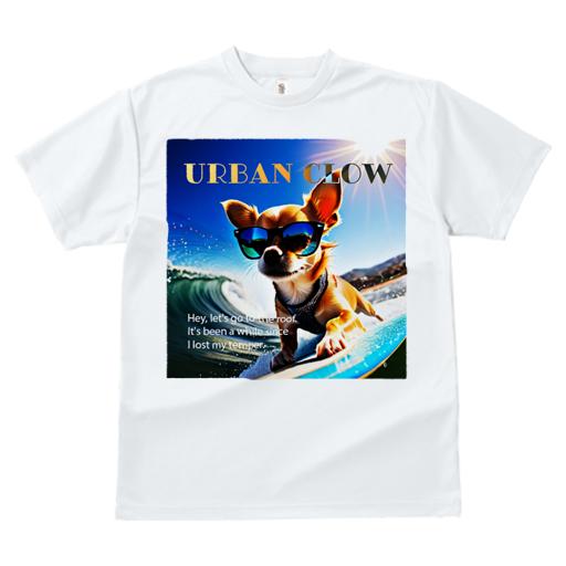 Tシャツ レディース 犬ファン 半袖 春夏 犬柄 プリント カジュアル かわいい 人間用 フィットネス ダンス サーフボード チワワ サングラス 海 空