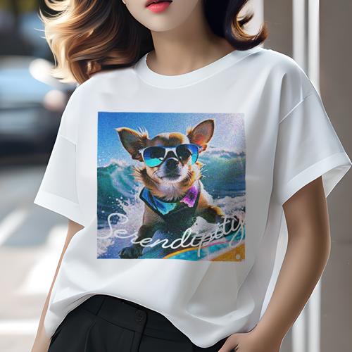 Tシャツ レディース 犬ファン 半袖 春夏 犬柄 プリント カジュアル かわいい 人間用 フィットネス ダン..
