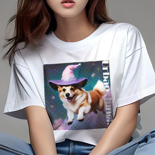 Tシャツ レディース 犬ファン 半袖 春夏 犬柄 プリント カジュアル かわいい 人間用 フィットネス ダン..