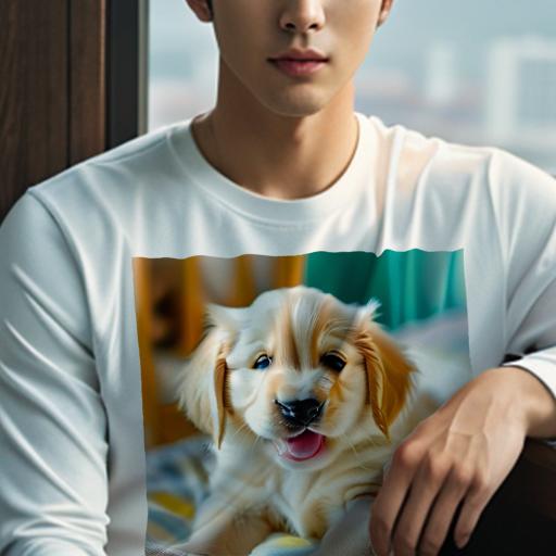 長袖Tシャツ 人間用 メンズ 秋春夏 プリント レジャー アウトドア カジュアル かわいい 犬ファン ベビ..