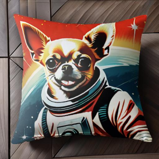 宇宙 チワワ スペース アストロノート 星 宇宙服 クッションカバー 45×45cm アニマル柄 おしゃれ 可愛..