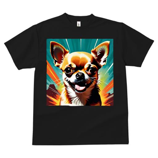 Tシャツ レディース 犬ファン 半袖 春夏 犬柄 プリント カジュアル かわいい 人間用 フィットネス ダンス カラフル チワワ ポップアート 輝く 元気