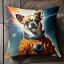 宇宙 チワワ スペース アストロノート 宇宙服 星 クッションカバー 45×45cm アニマル柄 おしゃれ 可愛..