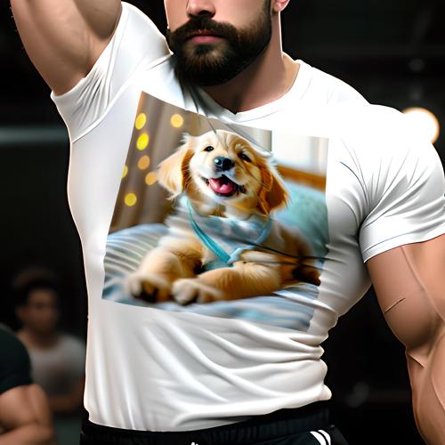 Tシャツ メンズ キッズ 犬ファン 半袖 春夏 犬柄 プリント カジュアル かわいい 人間用 フィットネス ..