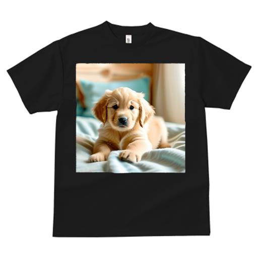 Tシャツ レディース 犬ファン 半袖 春夏 犬柄 プリント カジュアル かわいい 人間用 フィットネス ダンス ベッド ゴールデンレトリバー 柔らかい布 枕