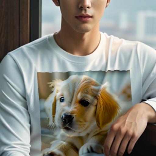 長袖Tシャツ 人間用 メンズ 秋春夏 プリント レジャー アウトドア カジュアル かわいい 犬ファン 子犬 ..