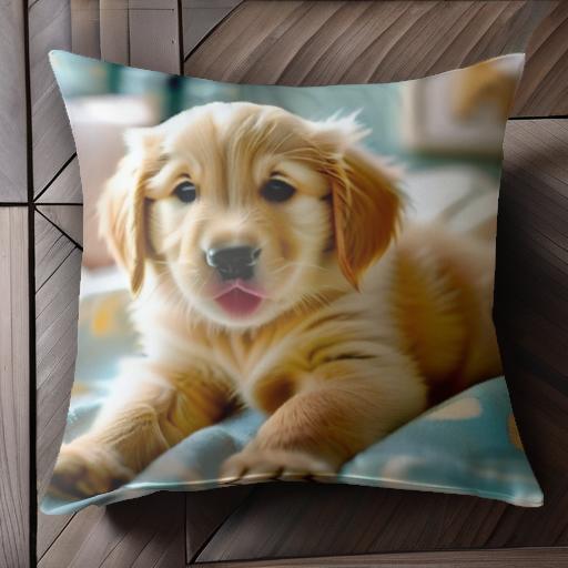 毛布 ゴールデンレトリバー 寝室 写真立て クッションカバー 45×45cm アニマル柄 おしゃれ 可愛い クッ..