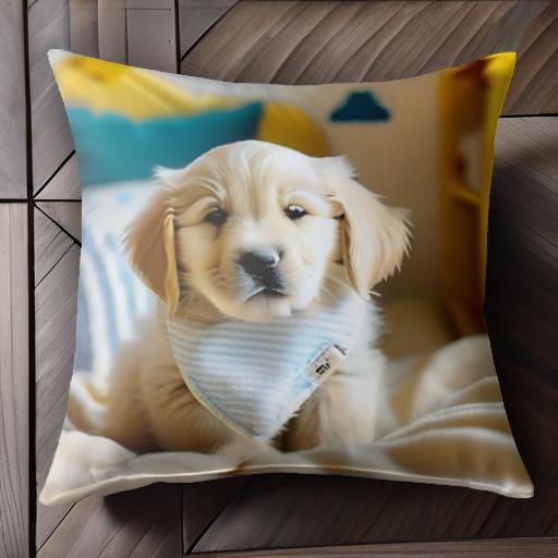 ベッド ゴールデンレトリバー 枕 毛布 ウォールステッカー クッションカバー 45×45cm アニマル柄 おし..