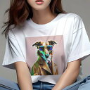 Tシャツ レディース 犬ファン 半袖 春夏 犬柄 プリント カジュアル かわいい 人間用 フィットネス ダンス サングラス ボルゾイ トレンチコート ネクタイ