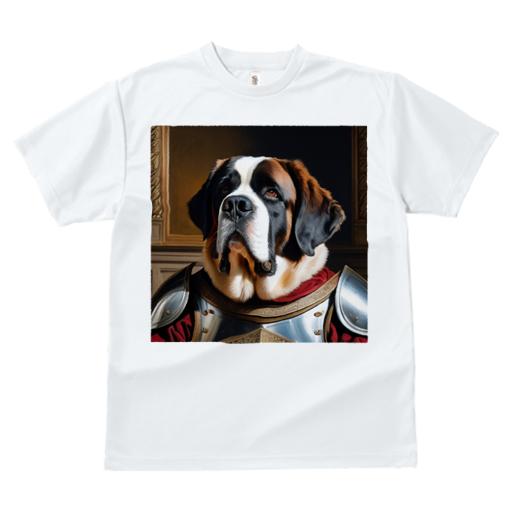 Tシャツ レディース 犬ファン 半袖 春夏 犬柄 プリント カジュアル かわいい 人間用 フィットネス ダンス 甲冑 セントバーナード 室内 犬の肖像画