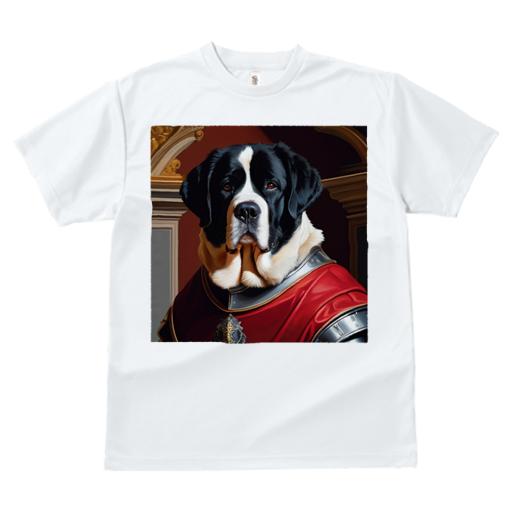 Tシャツ レディース 犬ファン 半袖 春夏 犬柄 プリント カジュアル かわいい 人間用 フィットネス ダンス 鎧 セントバーナード 貴族