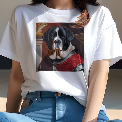 Tシャツ レディース 犬ファン 半袖 春夏 犬柄 プリント カジュアル かわいい 人間用 フィットネス ダンス 鎧 セントバーナード 貴族 Tシャツ レディース 犬ファン 半袖 春夏 犬柄 プリント カジュアル かわいい 人間用 フィットネス ダンス 鎧 セントバーナード 貴族