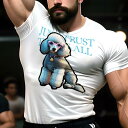 Tシャツ メンズ キッズ 犬ファン 半袖 春夏 犬柄 プリント カジュアル かわいい 人間用 フィットネス ダンス メガネ プードル ネックレス