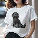Tシャツ レディース 犬ファン 半袖 春夏 犬柄 プリント カジュアル かわいい 人間用 フィットネス ダンス サングラス プードル 首輪 SCHRIFT(4)