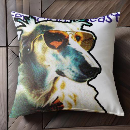 サングラス 不明 おしゃれ Tシャツ クッションカバー 45×45cm アニマル柄 可愛い クッション本体付き 正方形 犬ファン